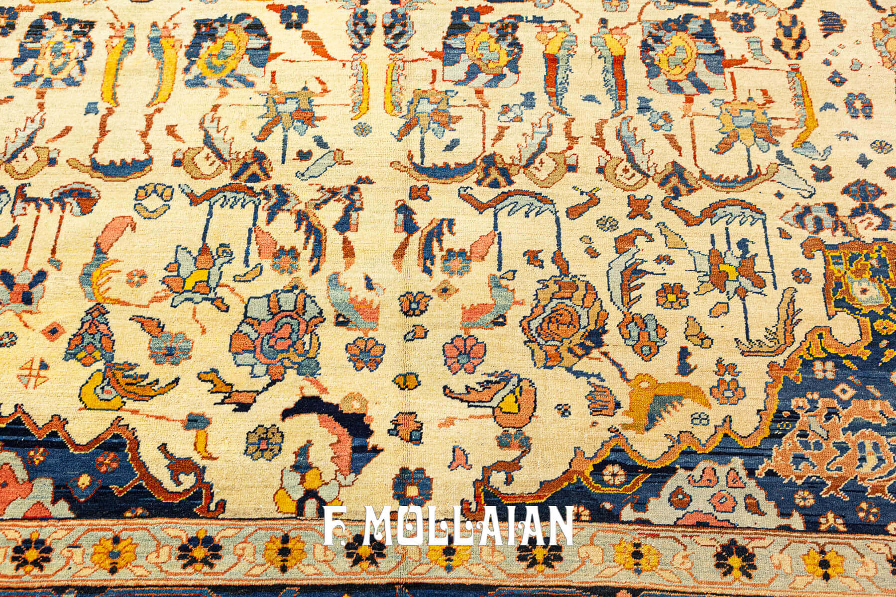 Over-size Hand knotted Heriz Antique Persian Carpet n°:12214792